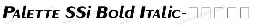 Palette SSi Bold Italic字体转换